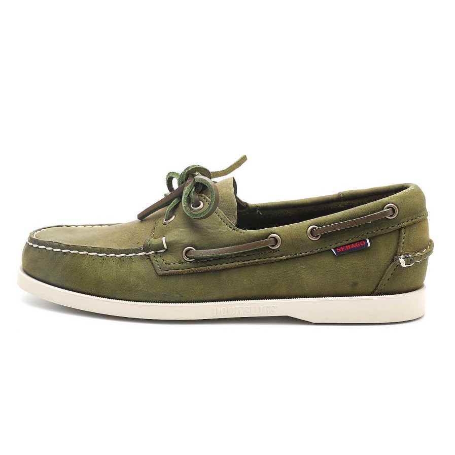 Man sebago | Sebago Dockside Portland Military Green