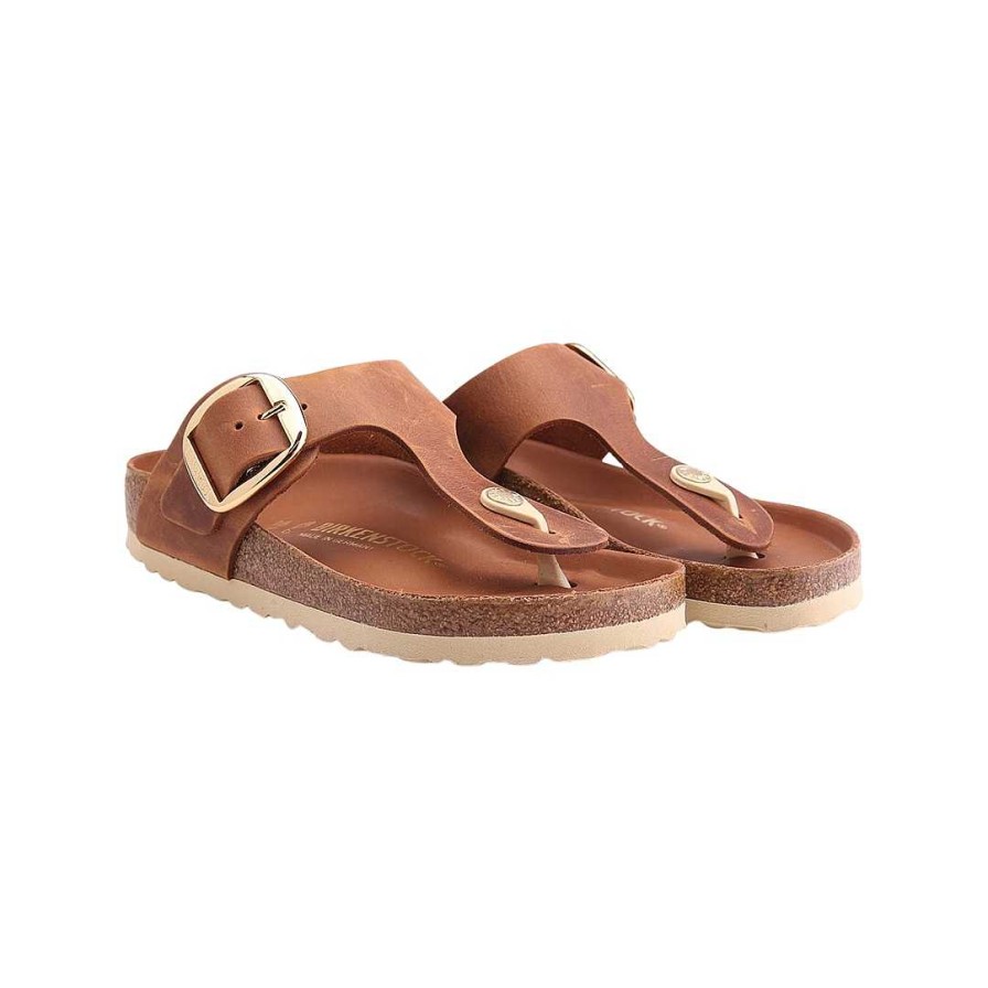 Woman birkenstock | Birkenstock Gizeh Big Buckle Cognac