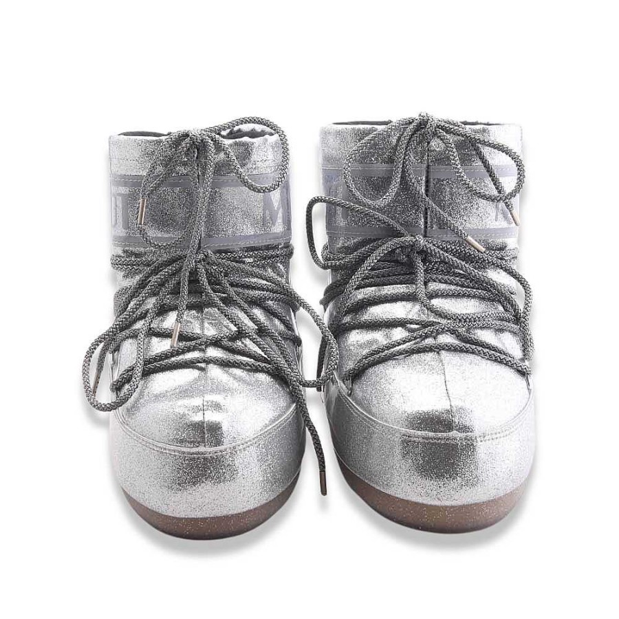 Woman moon boot | Moon Boot Icon Low Glitter Silver