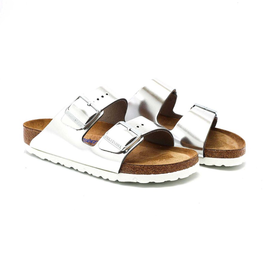 Woman birkenstock | Birkenstock Arizona Metallic Silver