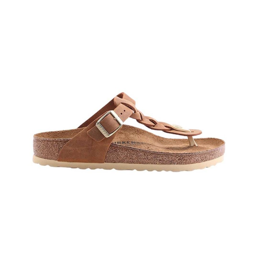 Woman birkenstock | Birkenstock Gizeh Braided Cognac