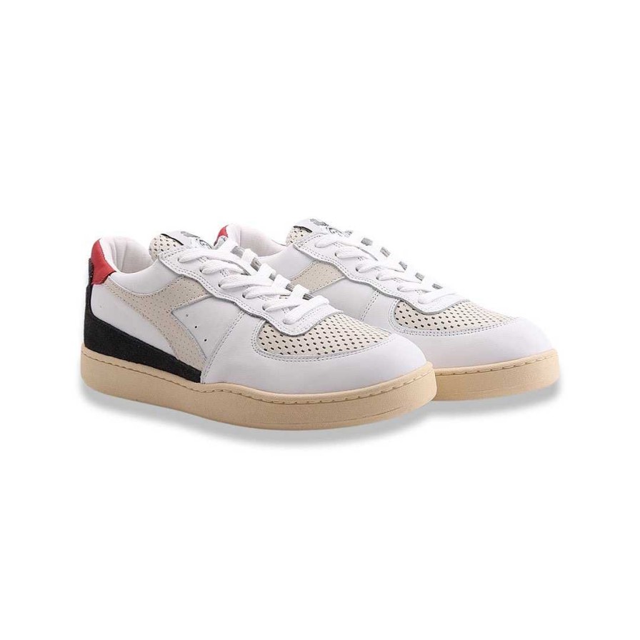 Man diadora | Diadora Heritage Mi Basket Low Punched Italia White