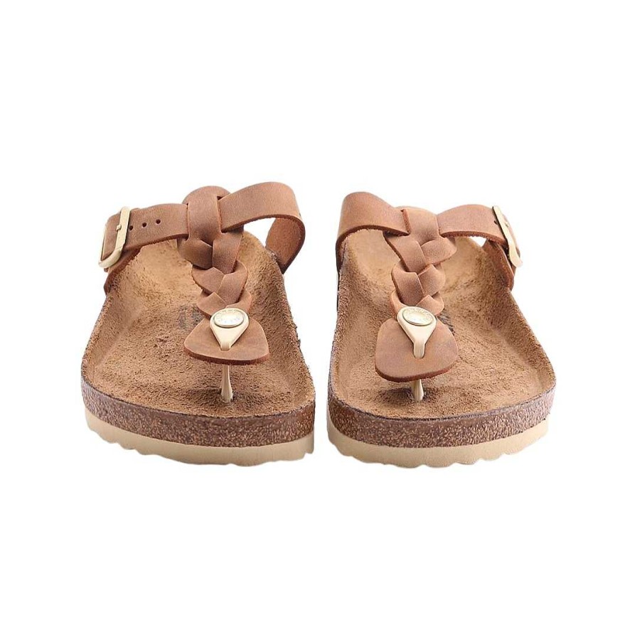 Woman birkenstock | Birkenstock Gizeh Braided Cognac