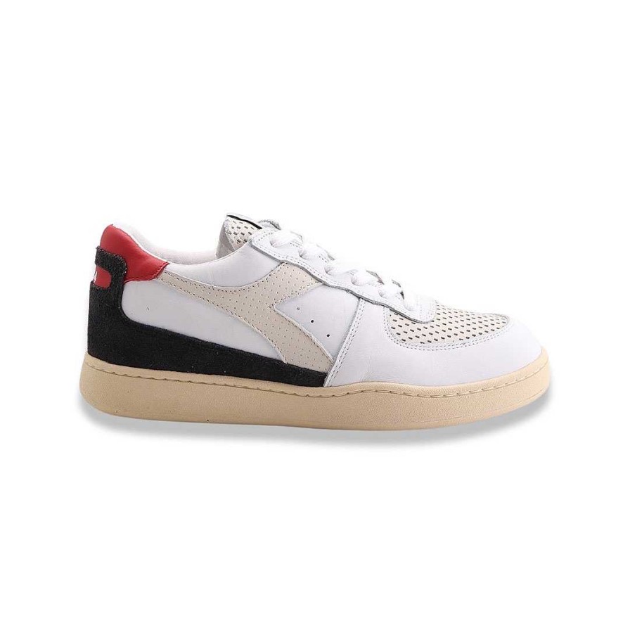 Man diadora | Diadora Heritage Mi Basket Low Punched Italia White