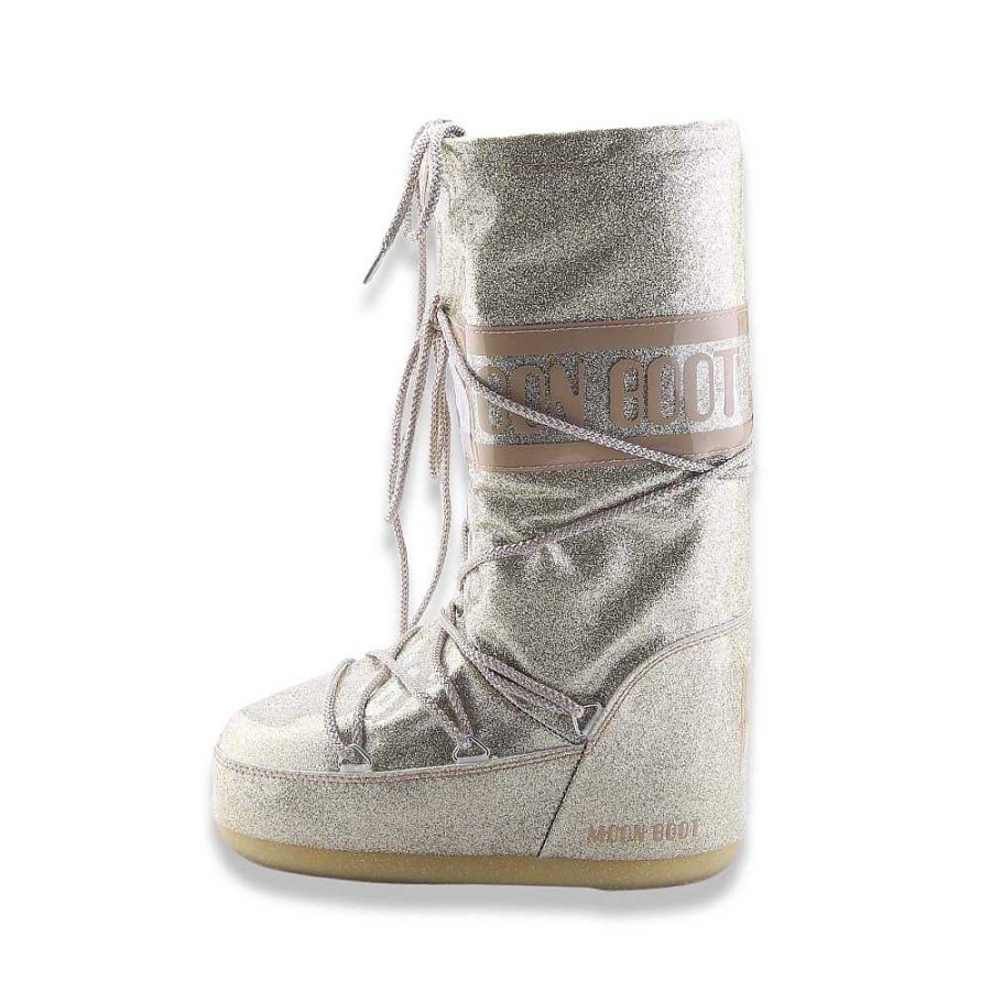 Woman moon boot | Moon Boot Icon Glitter Gold