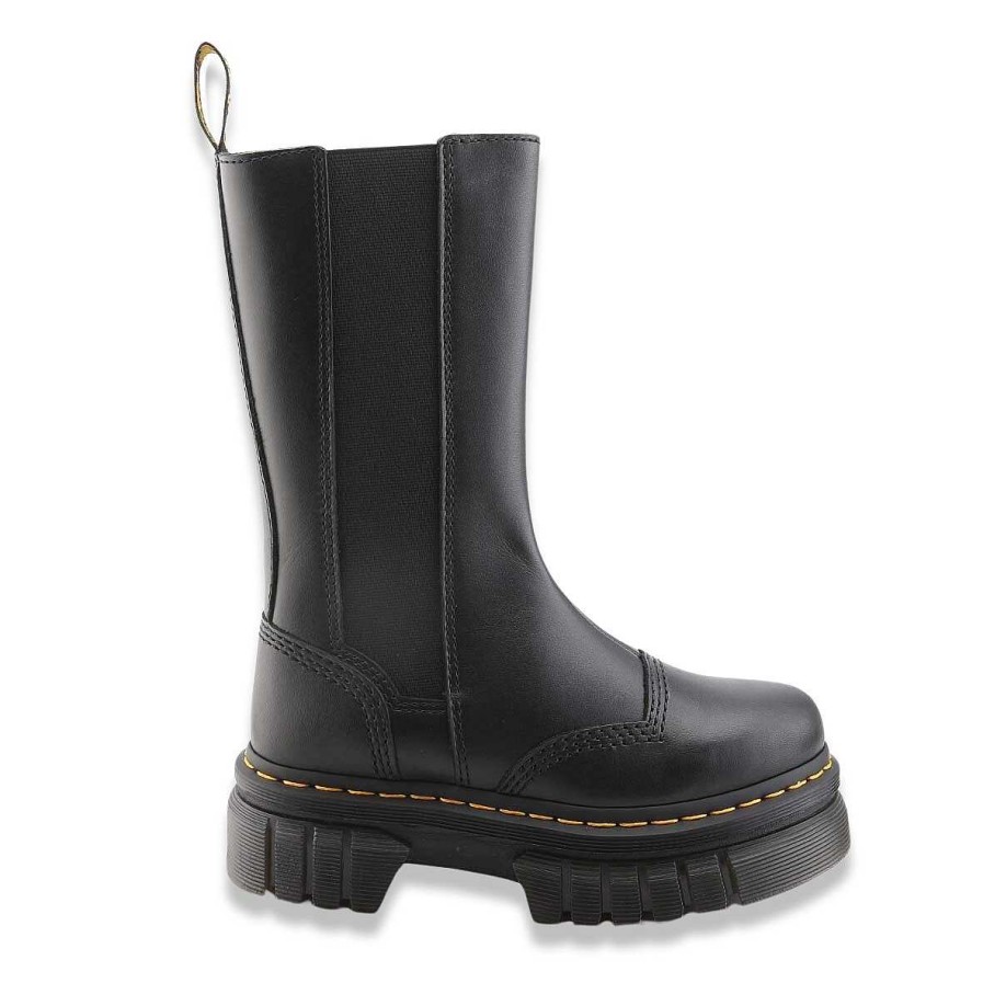 Woman dr. martens | Dr.Martens Audrick Chelsea Tall Nappa Lux Black